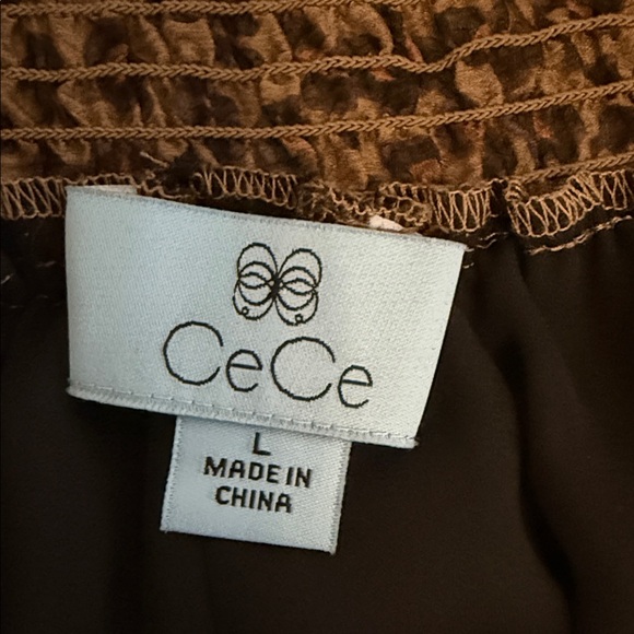 CeCe Leopard Print Off-Shoulder Blouse - Picture 2 of 2